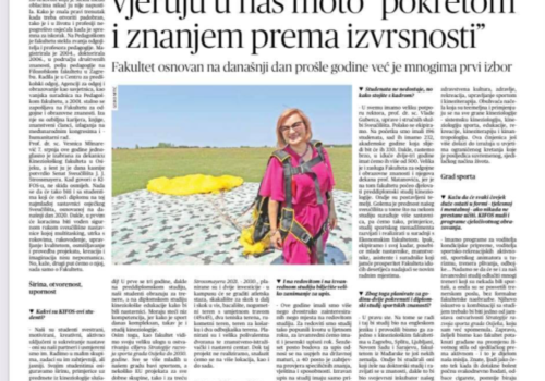 prof. dr. sc. Vesnica Mlinarević, dekanica- Glas Slavonije