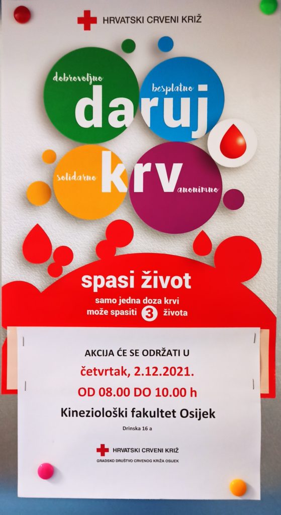 HRVATSKI CRVENI KRIŽ- AKCIJA DARIVANJA KRVI