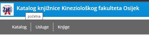 DOSTUPAN ONLINE KATALOG Knjižnice KIFOS-a