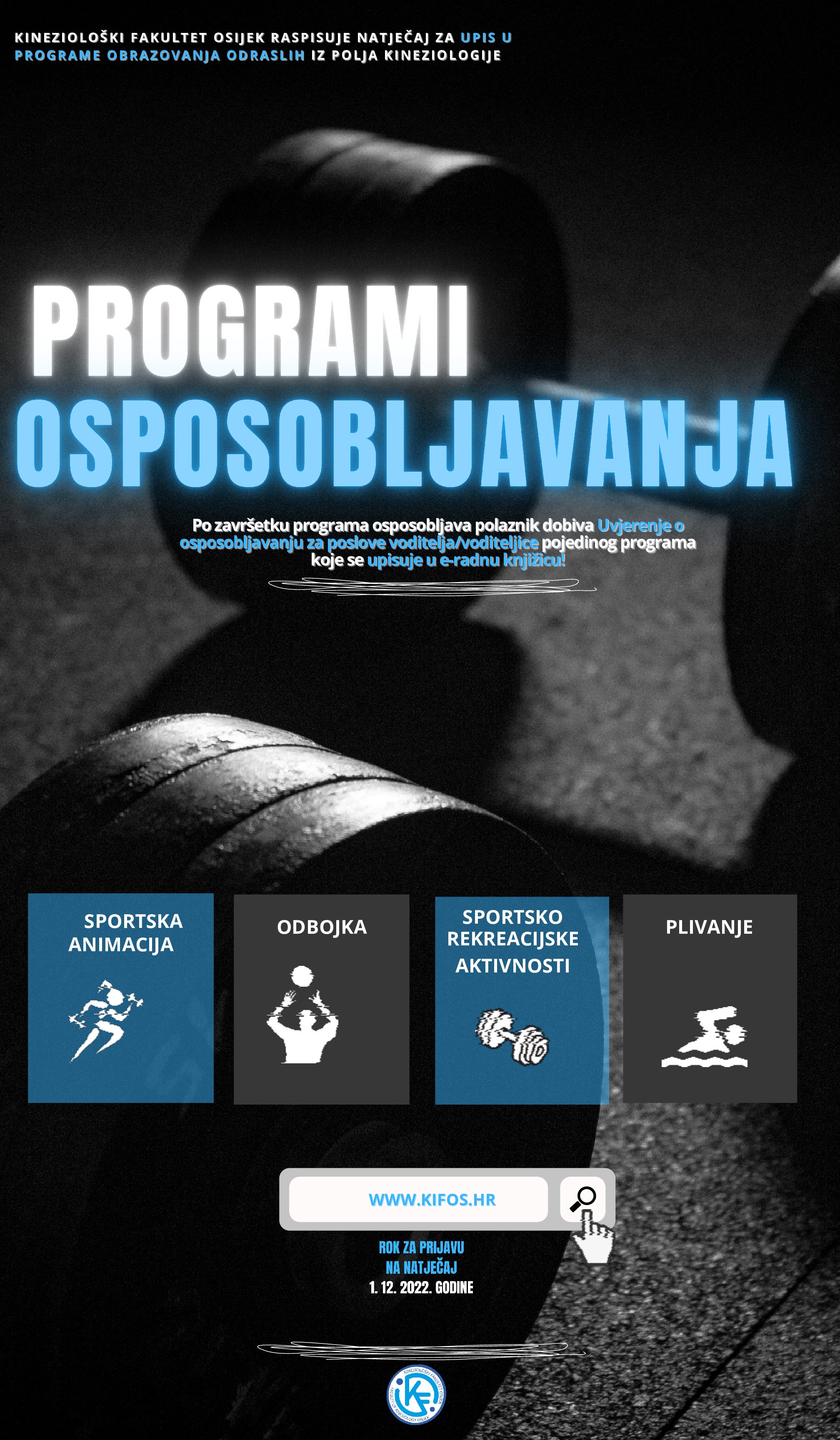 Natječaji za upis u programe osposobljavanja