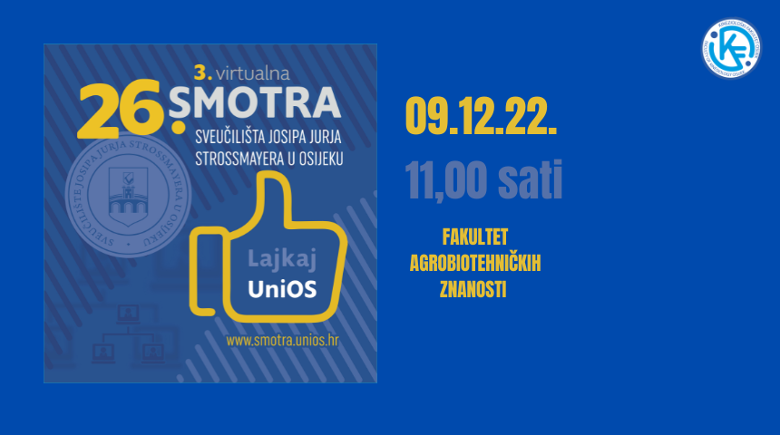 26. (3. VIRTUALNA) SMOTRA SVEUČILIŠTA JOSIPA JURJA STROSSMAYERA U OSIJEKU