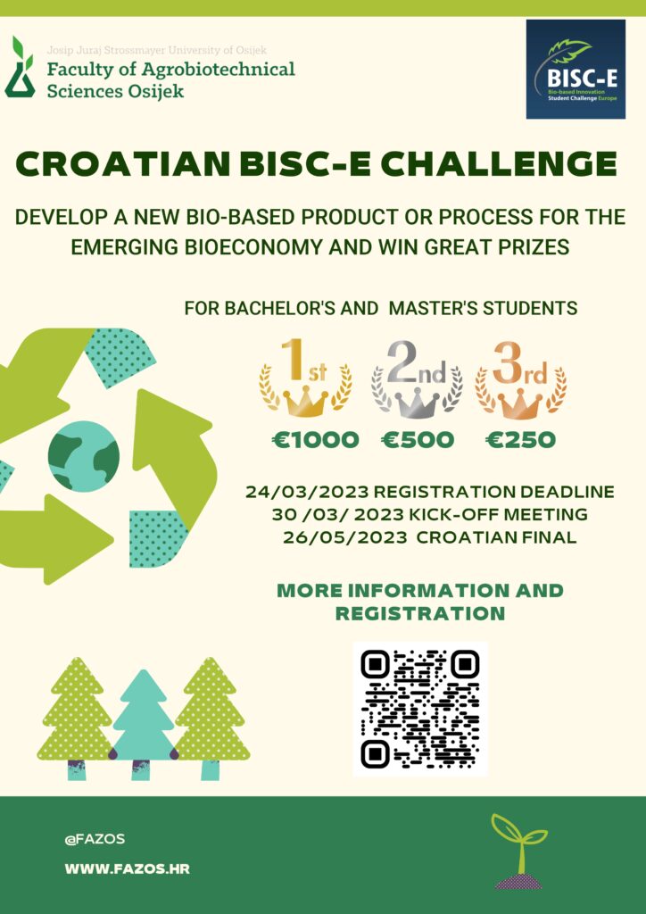 Europsko studentsko natjecanje Bio-based Innovation Student Challenge 2023 (BISC-E23)