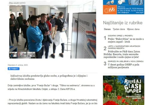 UZ 3. DANE KIFOS-a – Putujuće izložbe o Franji Bučaru i gluhim sportašima
