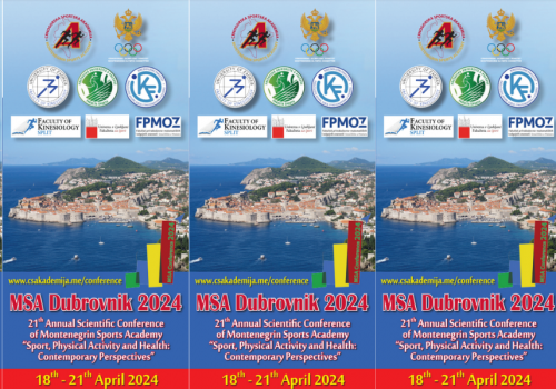 21. međunarodna znanstvena konferencija o sportskim znanostima, Cavtat, 18.-24.04.2024.