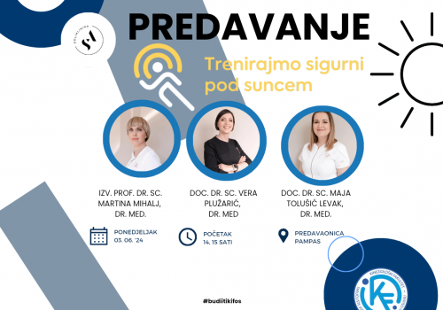 „Trenirajmo sigurni pod suncem“- Predavanje