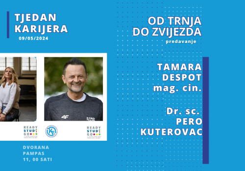 Tjedan karijera na KIFOSU, najava predavanja- Dr. sc. Pero Kuterovac i Tamara Despot, mag. cin.