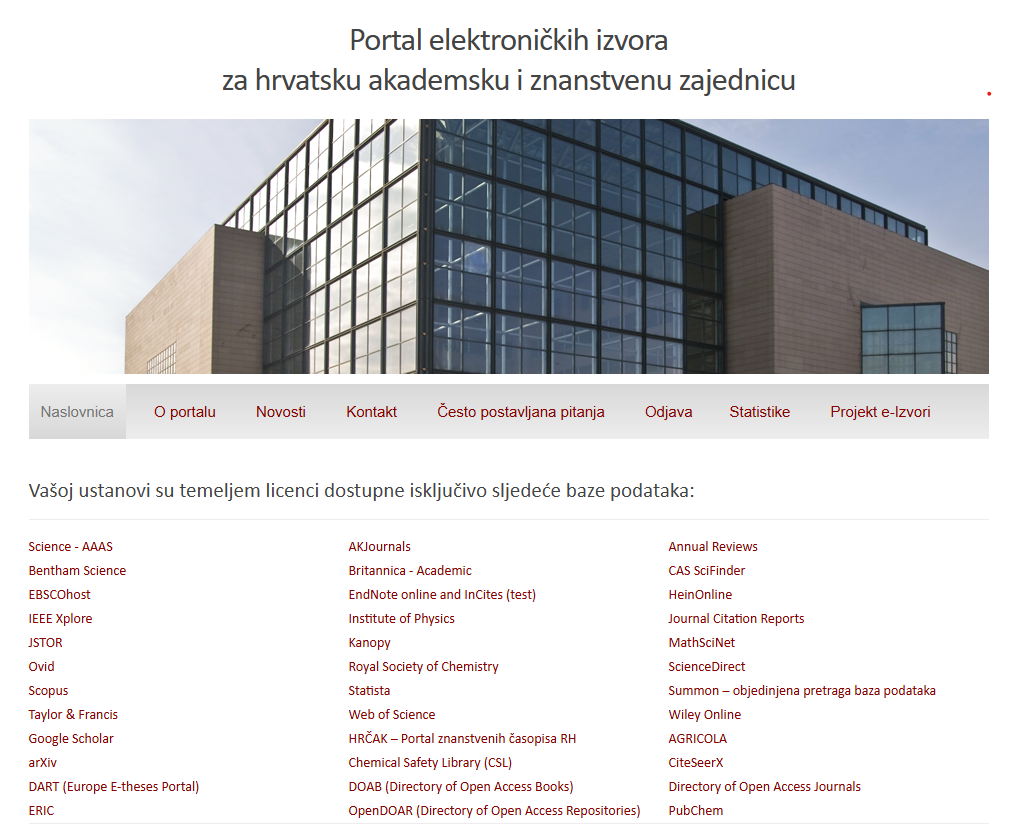 Otvoreni probni pristupi bazama podataka od 1. 10. – 1. 12. 2025.