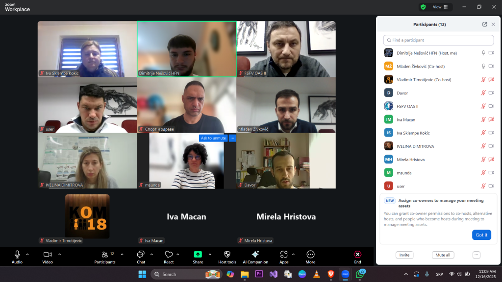 Drugi Zoom sastanak projekta Stand Tall