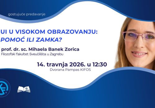 Gostujuće predavanje – UI u visokom obrazovanju: pomoć ili zamka?
